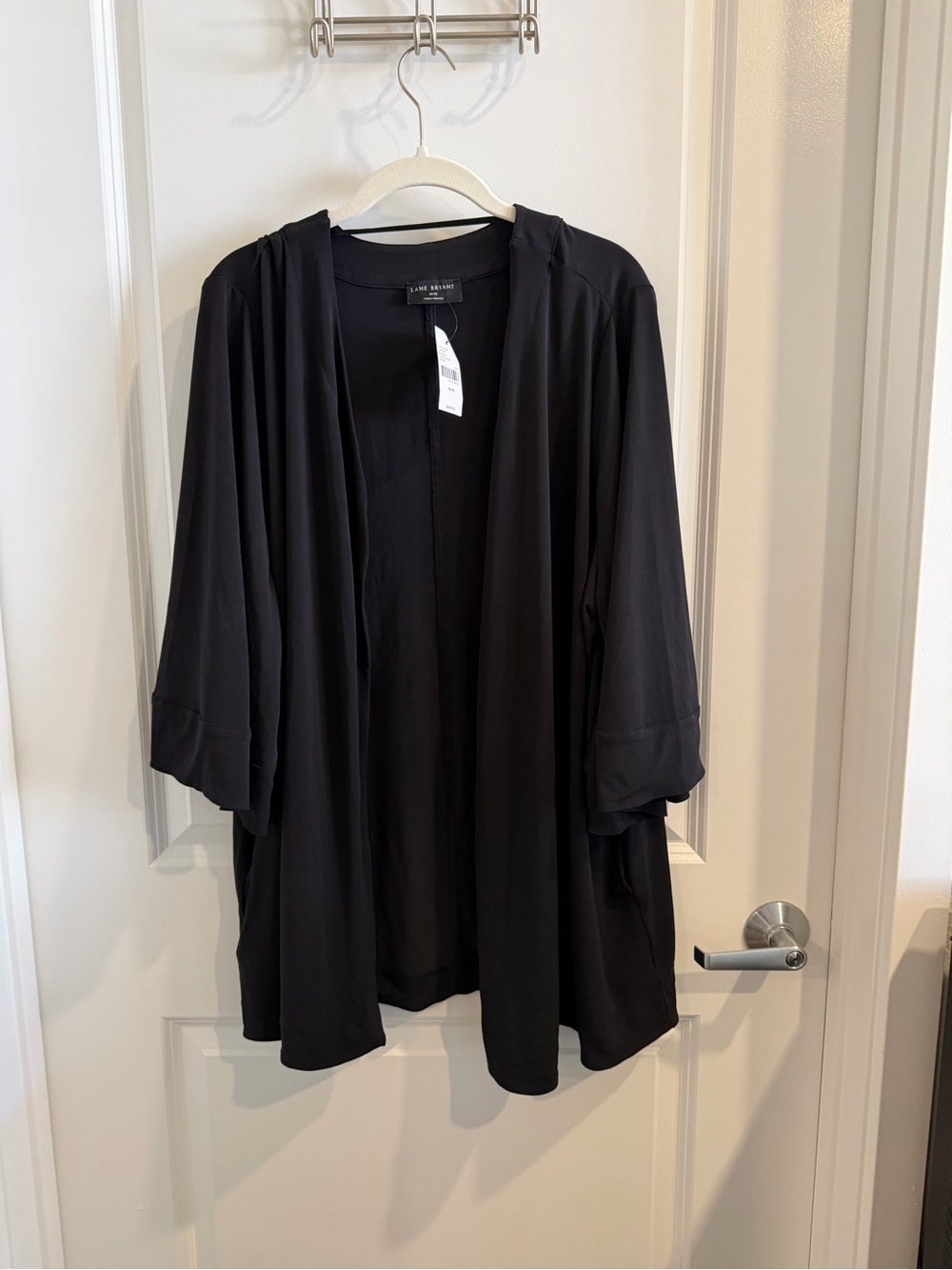 Lane Bryant Black Open-Front Drape Cardigan Size 18/20